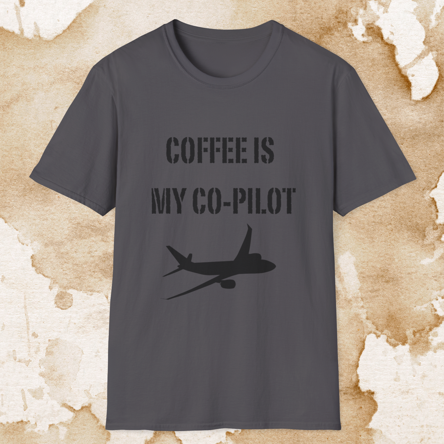 coffee is my co-pilot t-shirt