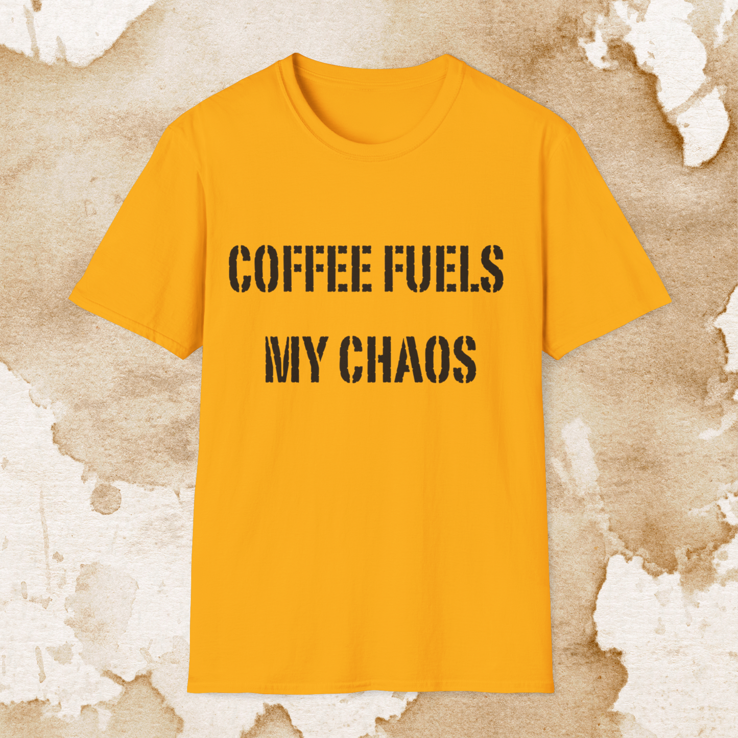 coffee fuels my chaos t-shirt