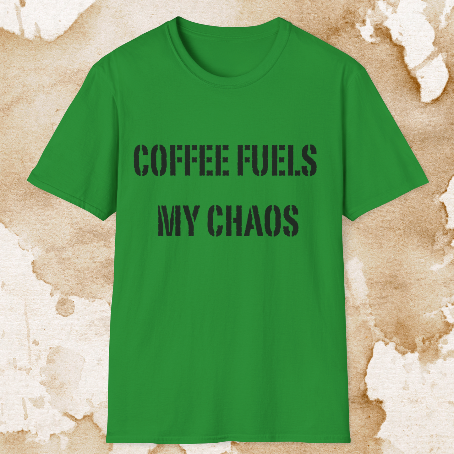 coffee fuels my chaos t-shirt