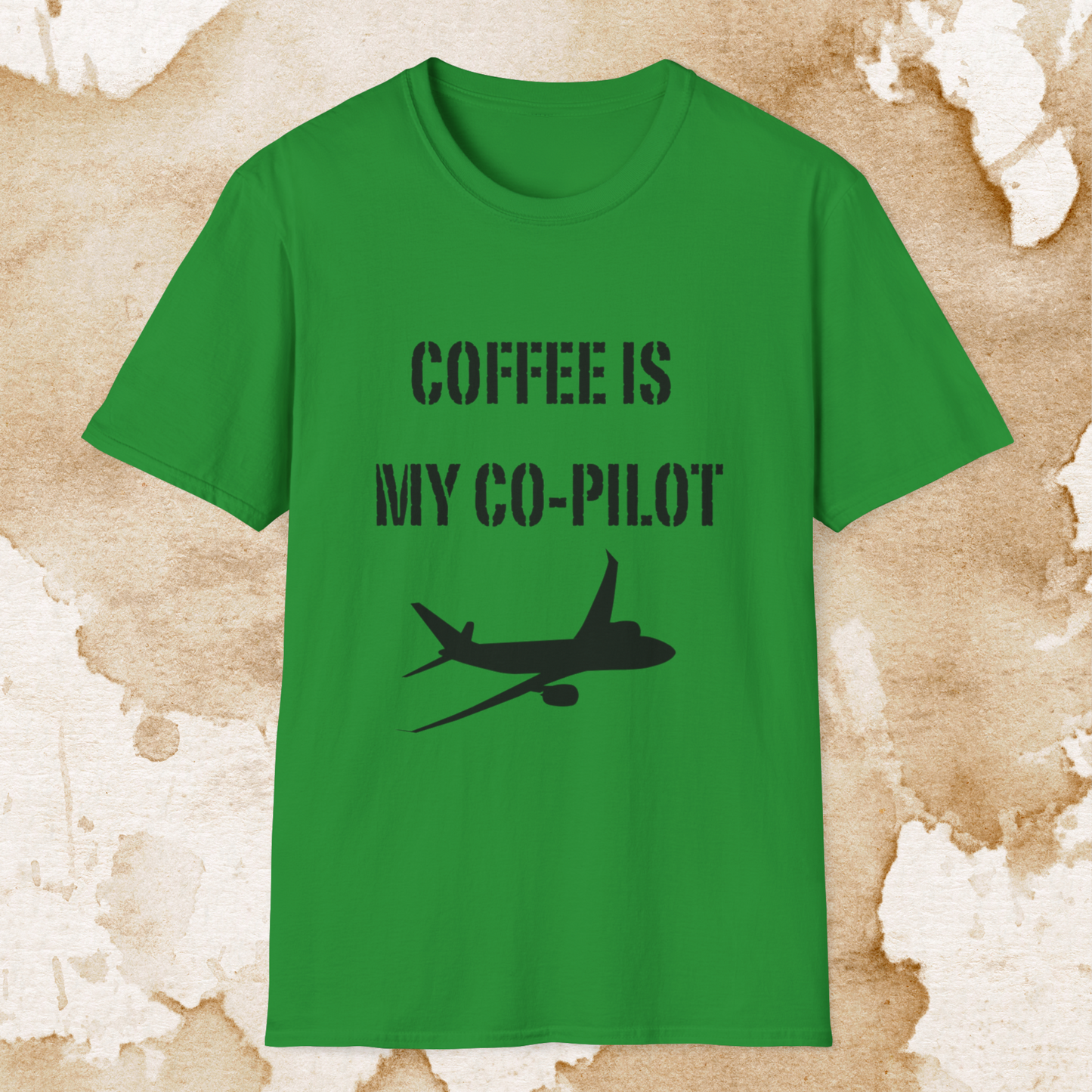 coffee is my co-pilot t-shirt