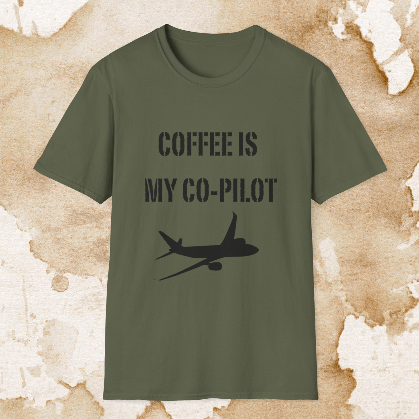 coffee is my co-pilot t-shirt