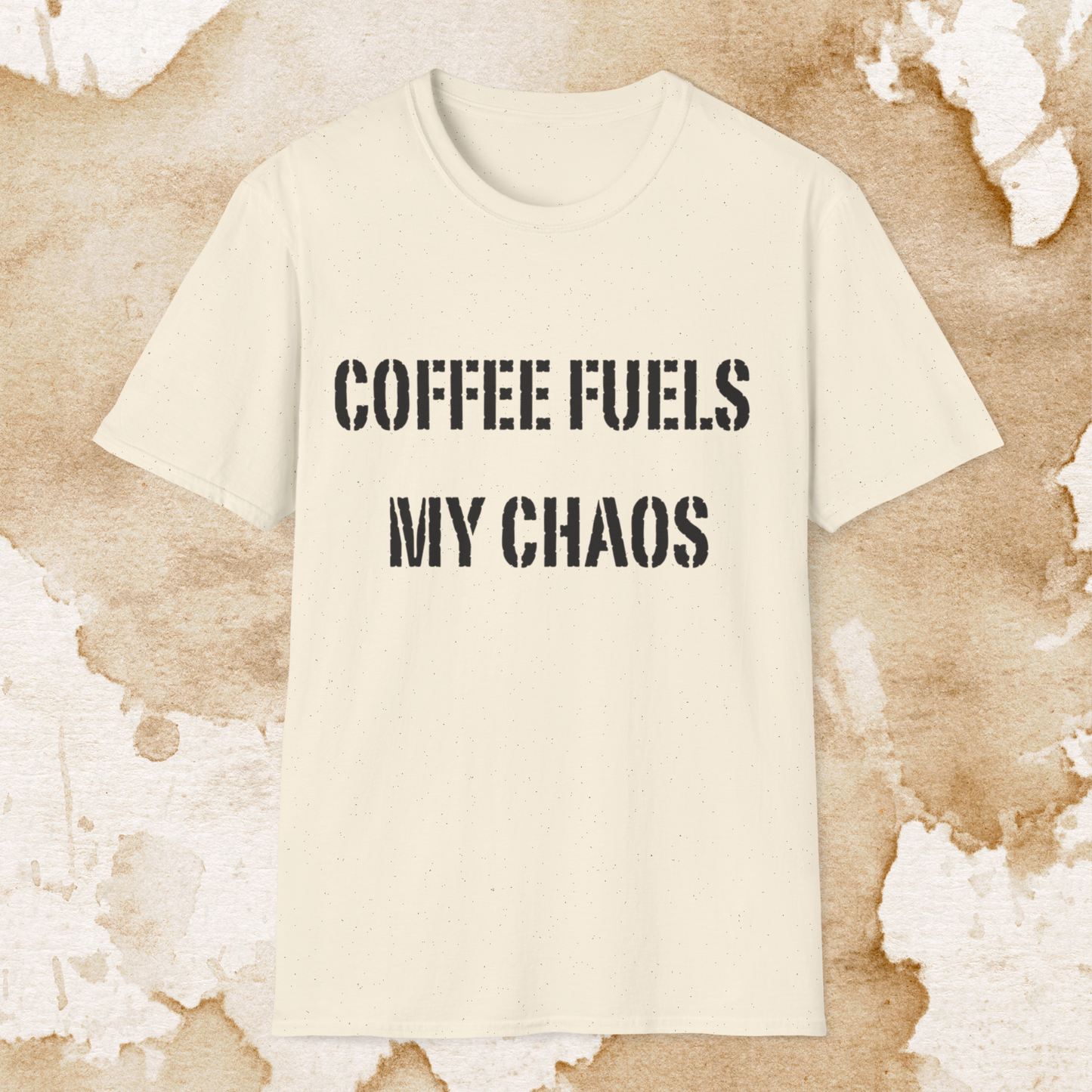 coffee fuels my chaos t-shirt