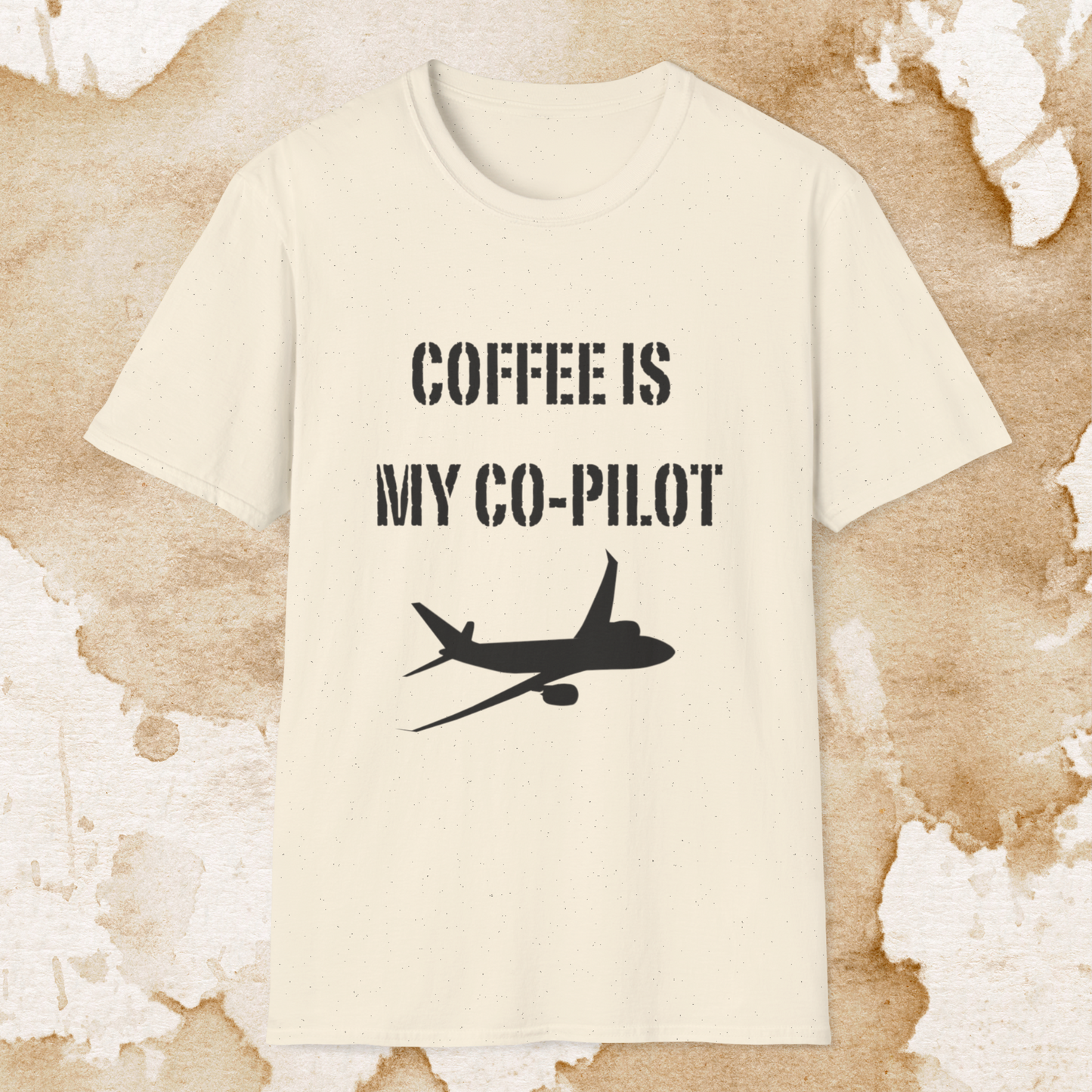 coffee is my co-pilot t-shirt
