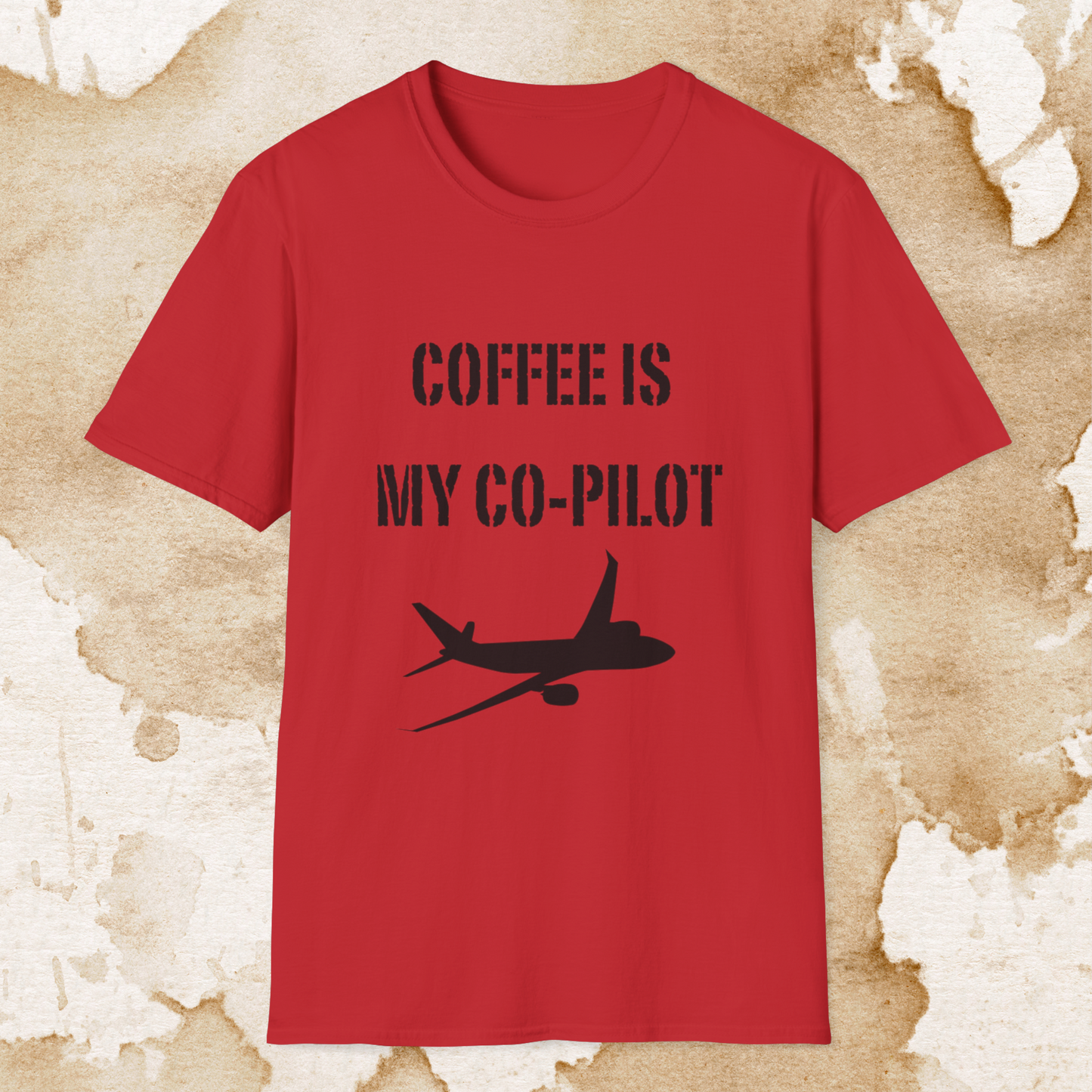 coffee is my co-pilot t-shirt
