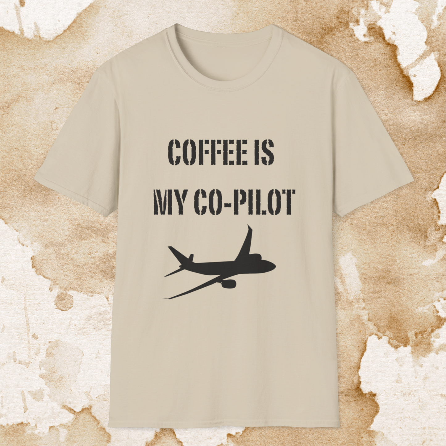 coffee is my co-pilot t-shirt