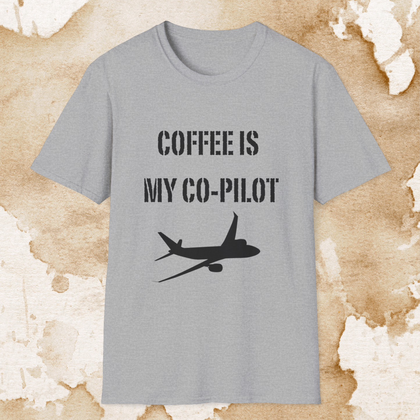 coffee is my co-pilot t-shirt