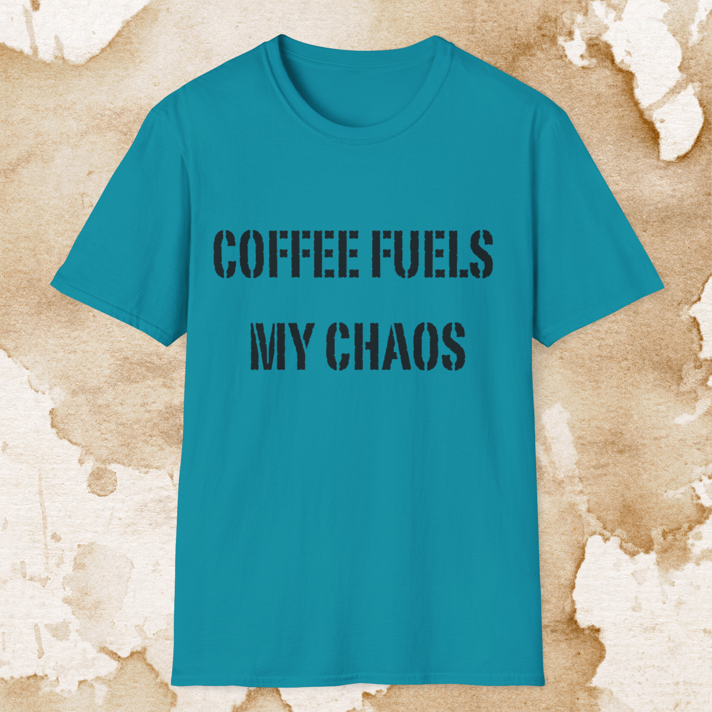 coffee fuels my chaos t-shirt