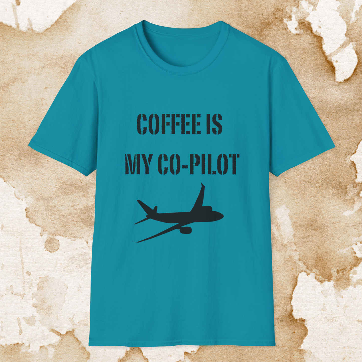 coffee is my co-pilot t-shirt