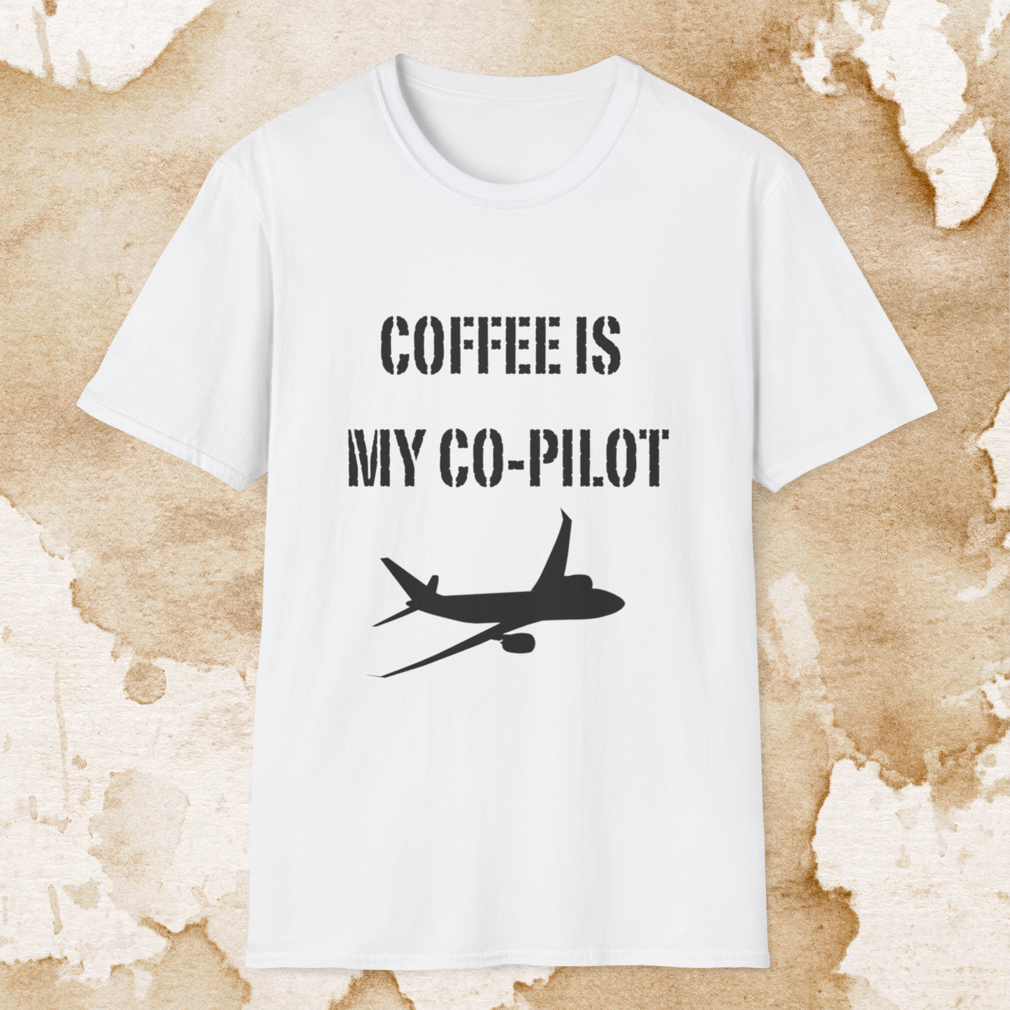coffee is my co-pilot t-shirt