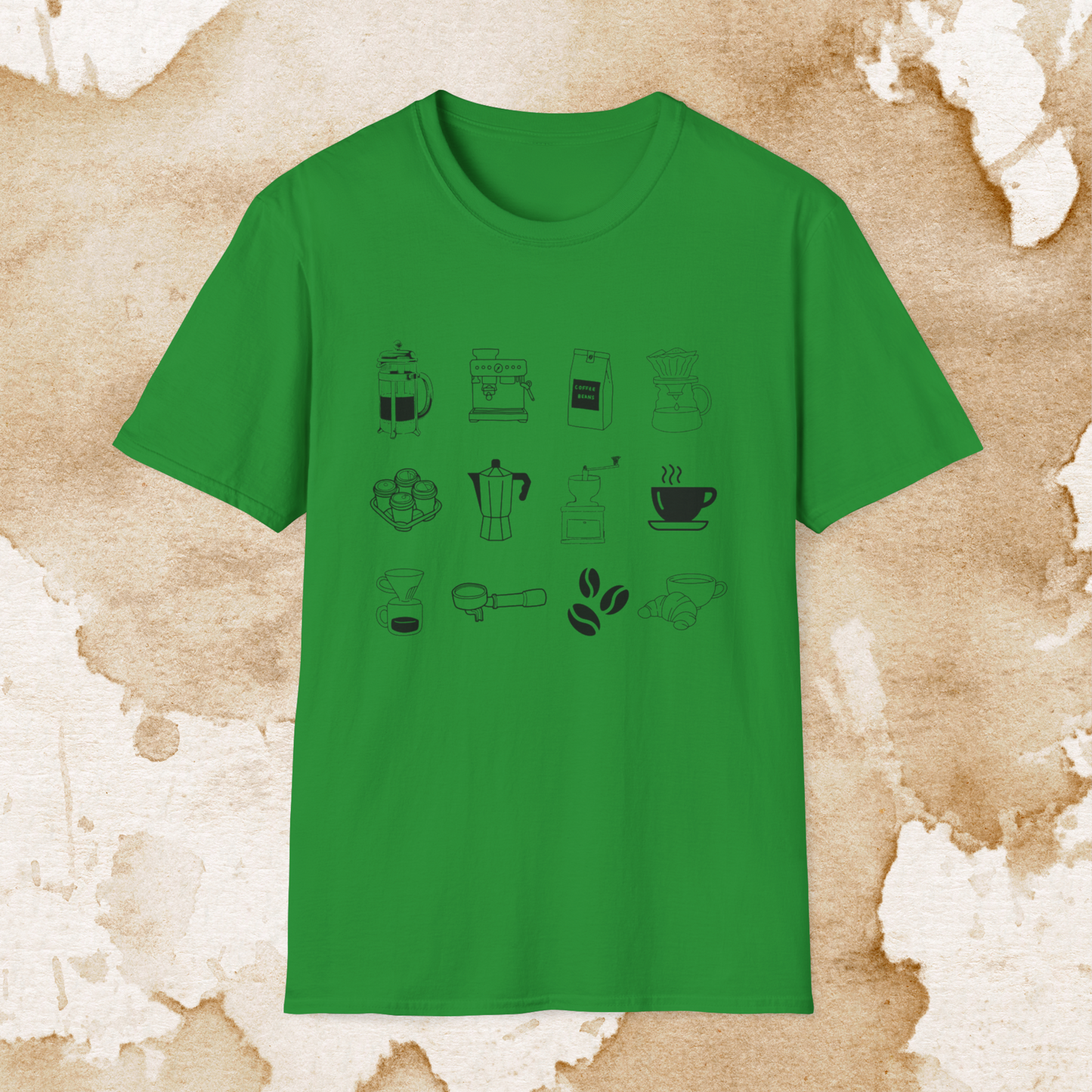 coffee collage t-shirt
