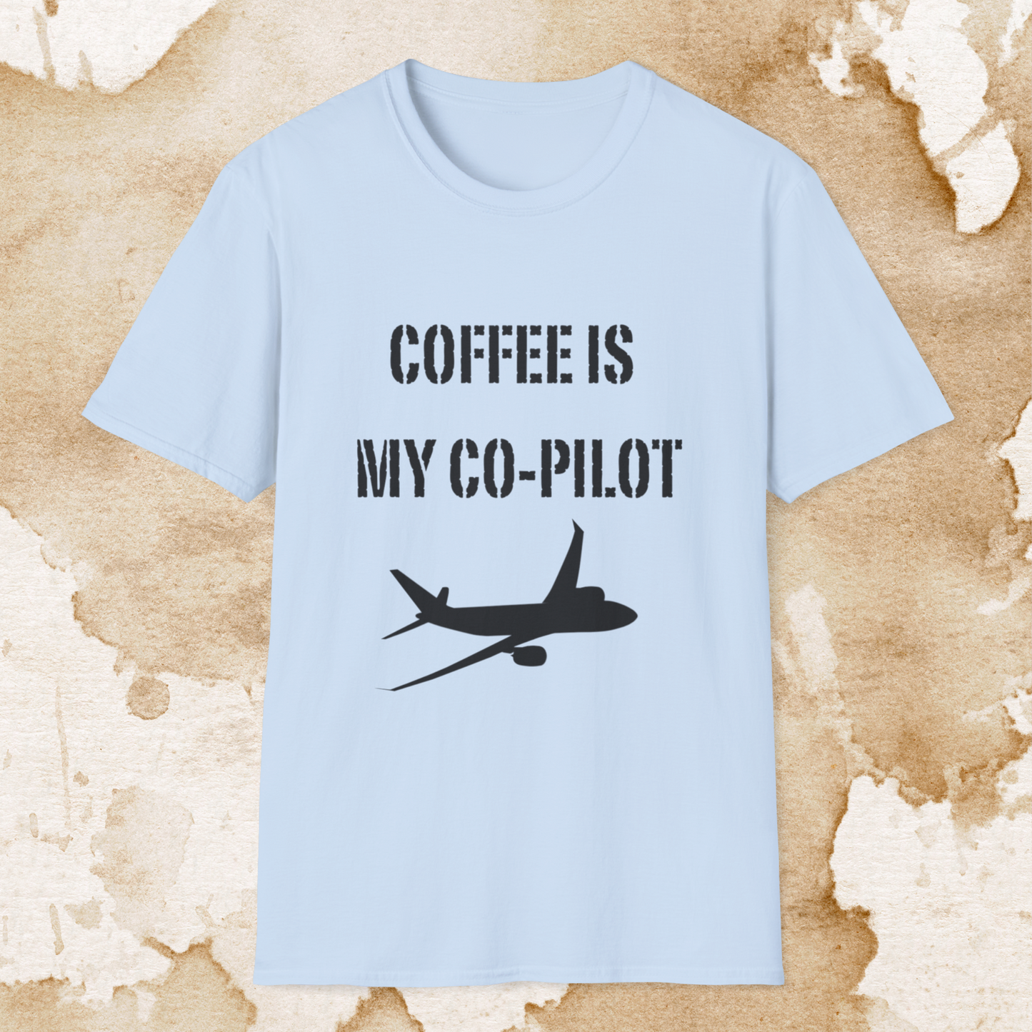 coffee is my co-pilot t-shirt