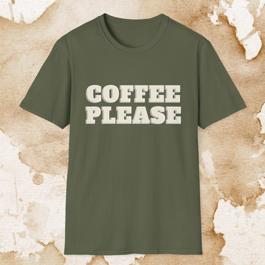 coffee please t-shirt