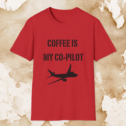 coffee is my co-pilot t-shirt