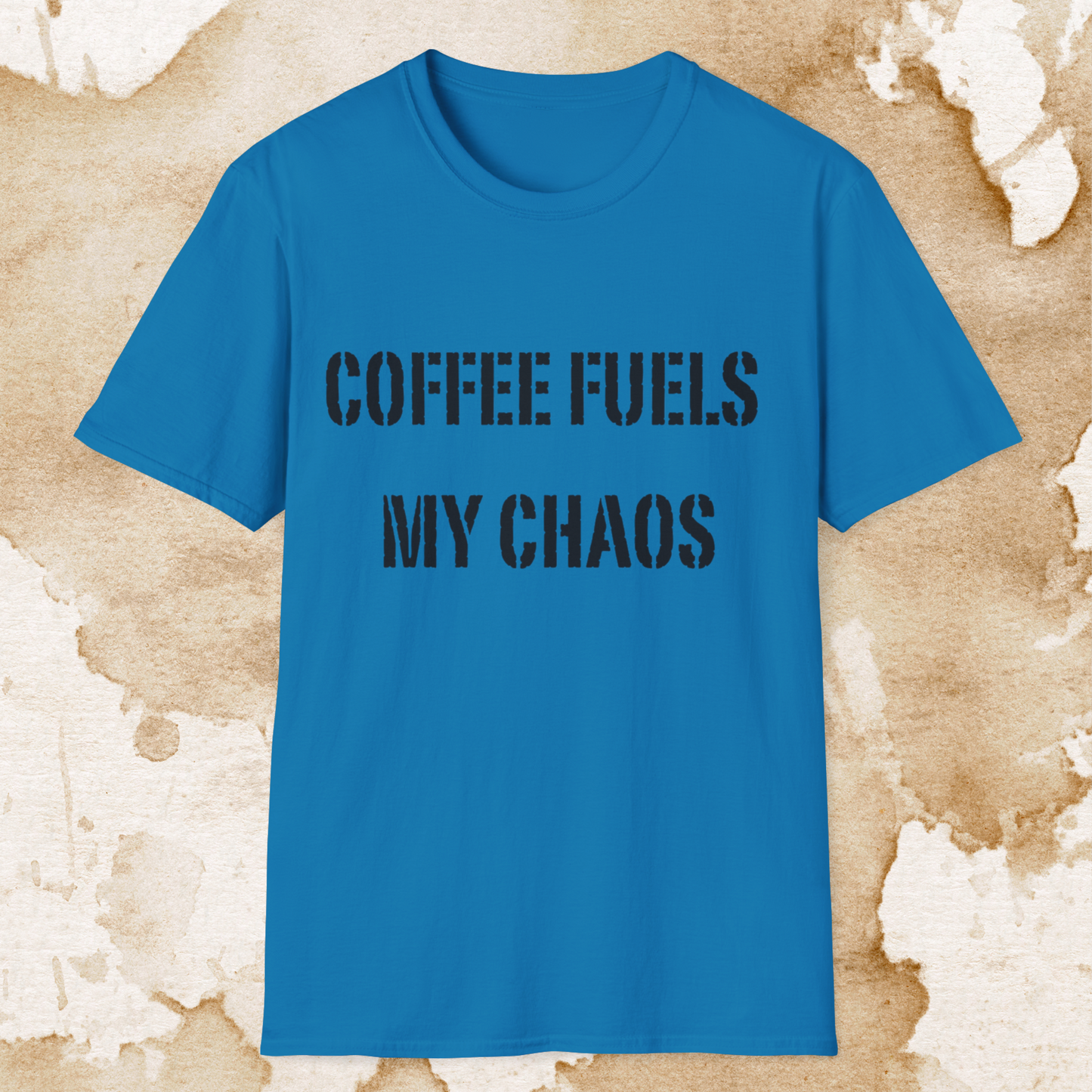 coffee fuels my chaos t-shirt