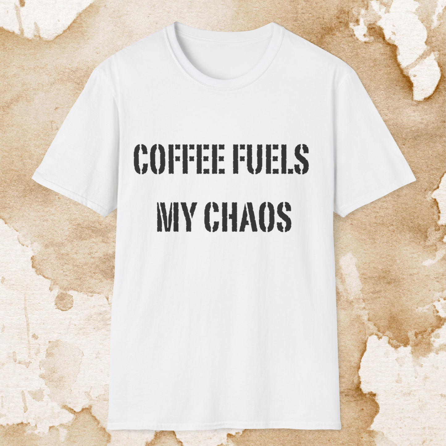 coffee fuels my chaos t-shirt